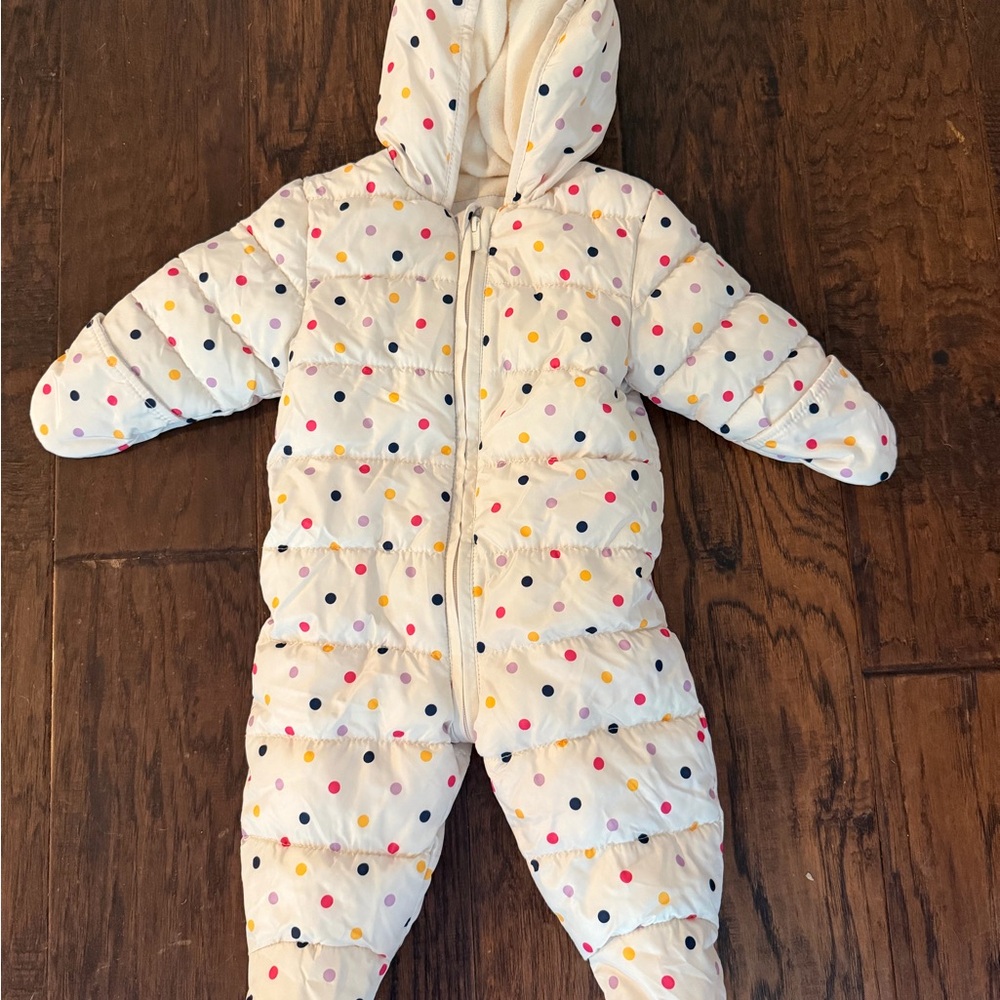 Old Navy Multicolor Dot Kids Footie Snowsuit